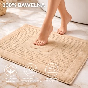 PODLOŽKA DO KÚPEĽNE HOTEL FEET BÉŽOVÁ 50X70 CM