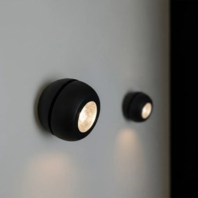 Nástenné svietidlo Flare, 1x čierne kovové tienidlo, b