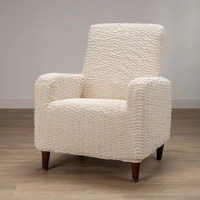 Bielastické poťahy CRISTINA smotanová kreslo (š. 60 - 110 cm)