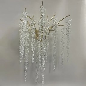 Krištáľové nástenné svietidlo 3xG9/40W/230V rose gold