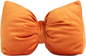Oranžová zamatová zarážka do dverí v tvare mašle Bow orange – 24*10*16 cm