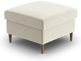 Béžová zamatová podnožka Kyoto – Cosmopolitan Design