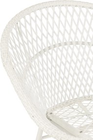 Biele ratanové záhradné hojdacie kreslo Zayo White - 118*82*78 cm