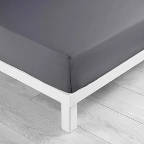 Antracitová napínacia plachta z mikrovlákna 90x190 cm Oscar – douceur d'intérieur
