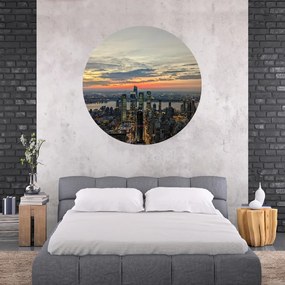 PIPPER. Textilná kruhová nálepka na stenu "New York" Veľkosť: 120 cm