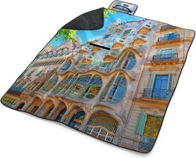 Sablio Plážová deka Barcelona Gaudi Casa Batllo 2: 200x140 cm