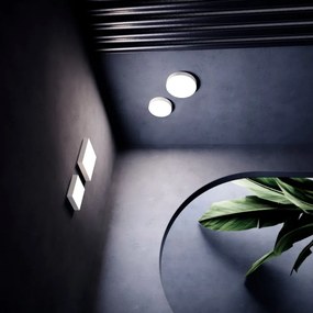 Biele stropné svietidlo SULION Rond, ø 13,5 cm