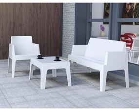 BOX konferenčný záhradný stôl white