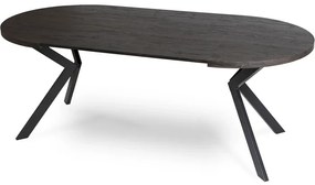 JAKS Okrúhly rozkladací stôl 90 - 190 cm čierny Lugo