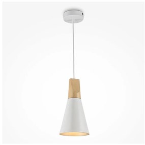 Maytoni P359-PL-140-W-Luster na lanku BICONES 1xE27/60W/230V pr. 14cm biela/béžová