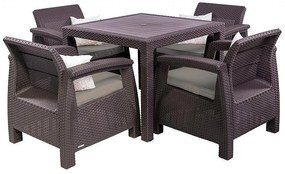 DEOKORK Záhradná ratanová zostava CORFU MINI 1+4 hnedá