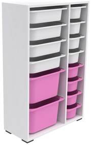 Organizér na hračky Dremonka 7 (biela + ružová). Akcia -18%. Vlastná spoľahlivá doprava až k Vám domov. 1124306