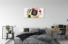 Obraz canvas Lyžica paradajky petržlen 125x50 cm