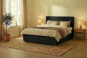 Postel RAM 140x200 cm Tmavošedá Bez matraca