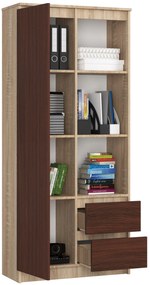 Regál Rehana  (dub sonoma + wenge). Vlastná spoľahlivá doprava až k Vám domov. 1069794