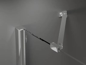 Mexen Velar Duo posuvná sprchová kabína 90 x 80 cm, transparentná, chróm - 871-090-080-02-01
