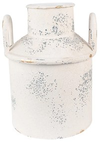 Béžová dekoratívna plechová kanva na mlieko Fun Antique - Ø18*22 cm