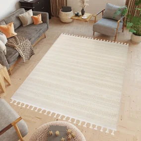 Béžový koberec v minimalistickom dizajne Rio Loop Šírka: 80 cm | Dĺžka: 150 cm