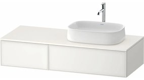 DURAVIT Zencha závesná skrinka pod umývadlo na dosku (umývadlo vpravo), 2 zásuvky, 1300 x 550 x 281 mm, biela/biela super matná, ZE4817064840000