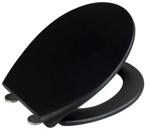 Čierne WC sedadlo Wenko Ikaria