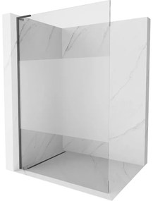 Mexen Kioto L, sprchová zástena Walk-In 70 x 200 cm, 8mm číre sklo-námraza, grafitový profil, 800-070-103-66-35