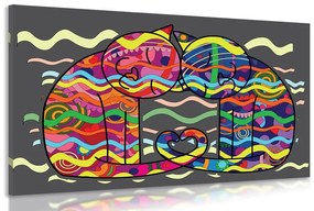 Obraz zamilované mačky v pop art štýle