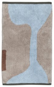 Bavlnený prateľný koberec vo svetlomodrej a béžovej farbe 50x80 cm Figura – Mette Ditmer Denmark