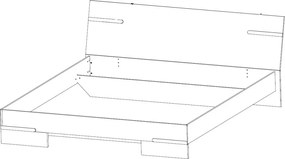 Dvojlôžková posteľ Anna 160x200 cm, biela