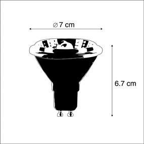 Sada 5 LED žiaroviek AR70 GU10 6W 2000K-3000K stlmených na teplé