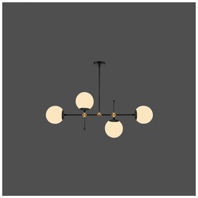 Čierne závesné svietidlo Squid Lighting Kruva, výška 57 cm