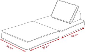 Rozkladacia multifunkčná sofa CALMERO - čierna