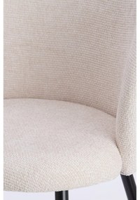 Krémovobiele kovové jedálenské kreslá v súprave 2 ks Radaja – Light &amp; Living