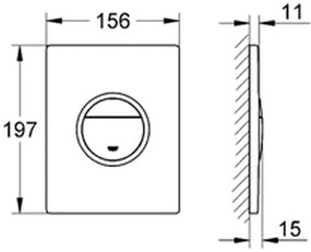 Grohe Nova Cosmo - Ovládacia doštička Light, chróm 38809000