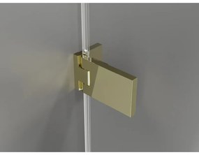Mexen Lunar-F Duo, skladací sprchový kút 100 x 95 cm, 8mm číre sklo, zlatý profil, 836-100L-095P-50-00