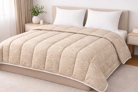 INTERMEDIC SK Celoročný paplón z mikrovlákna Béžový kvet 140x200 cm