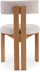 Jídelní židle Matteo z masivu béžová/světle hnědá