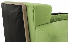 Tempo Kondela Rozkladacie kreslo, zelená/béžová, ľavá, KUBOŠ