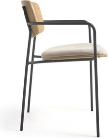 Jedálenská stolička v čierno-prírodnej farbe Maureen – Kave Home