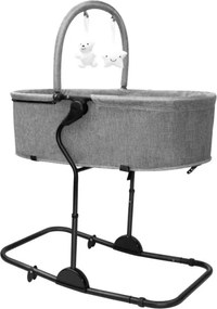 Detské hojdacie kreslo 4v1 Moon 35 sivé