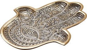HAMSA Dekoračný podnos 20 cm - zlatá