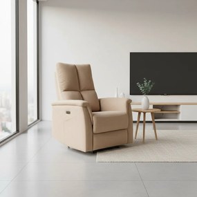 Relaxačné masážne kreslo NEPTUN VELVET M | béžová