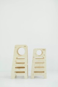 Montessori učiaca detská veža stredná natural