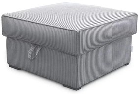 Svetlosivý taburet SMART COSARO s úložným priestorom 65x65 cm