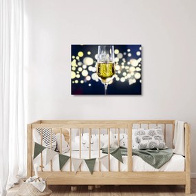 Sklenený obraz šampanského (70x50 cm)