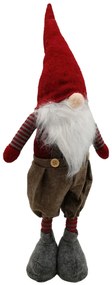 Vánoční skřítek ELFIE 56 cm červený/šedý