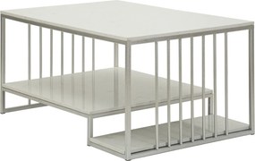 Konferenčný stolík Kayseri 90 cm mramor/strieborný