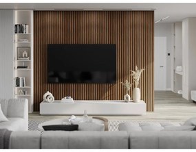 Mexen Lam-B, akustické stenové lamely 275 × 30 cm, HDF doska 4 mm, technická dyha, mahagón rubínový, S100-275307-3015-013