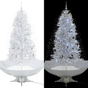 Snežiaci vianočný stromček dáždnikovým podstavcom biely 190 cm 284338