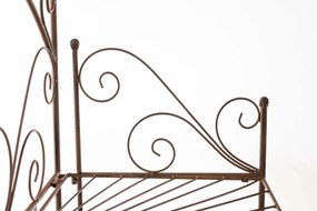 Kovová polica regál Maia - Hnedá antik