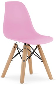 Detská dizajnová stolička ENZO ružová Počet stoličiek: 4ks